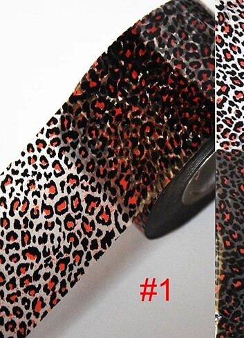 LEOPAR DESENLİ TIRNAK FOLYOSU 