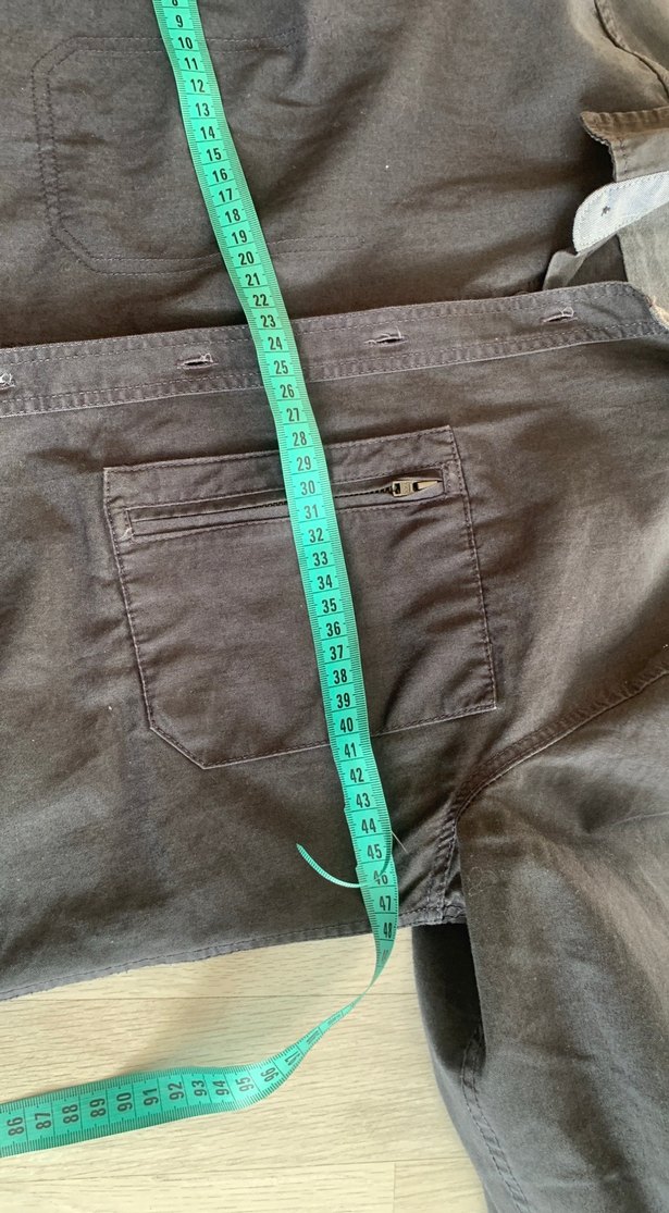 Gri Keten Erkek Gömlek, Düğmeli, Uzun Kollu - Görsel 4