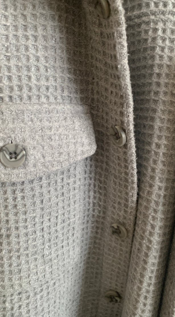 Gri Düğmeli Erkek kışlık gömlek  ceket - Görsel 2