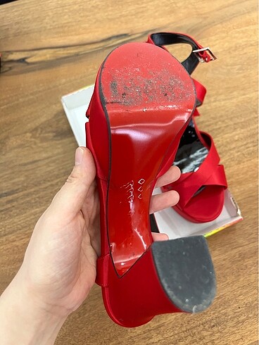 Kırmızı Yüksek Topuklu Ayakkabı - Görsel 4