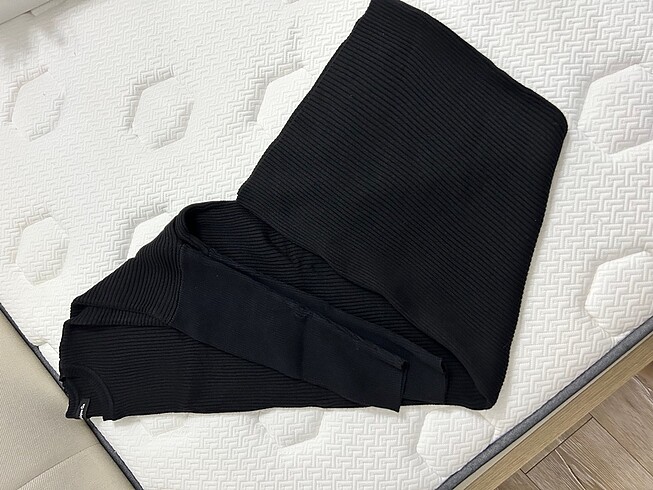 Siyah triko tunik/elbise - Görsel 4