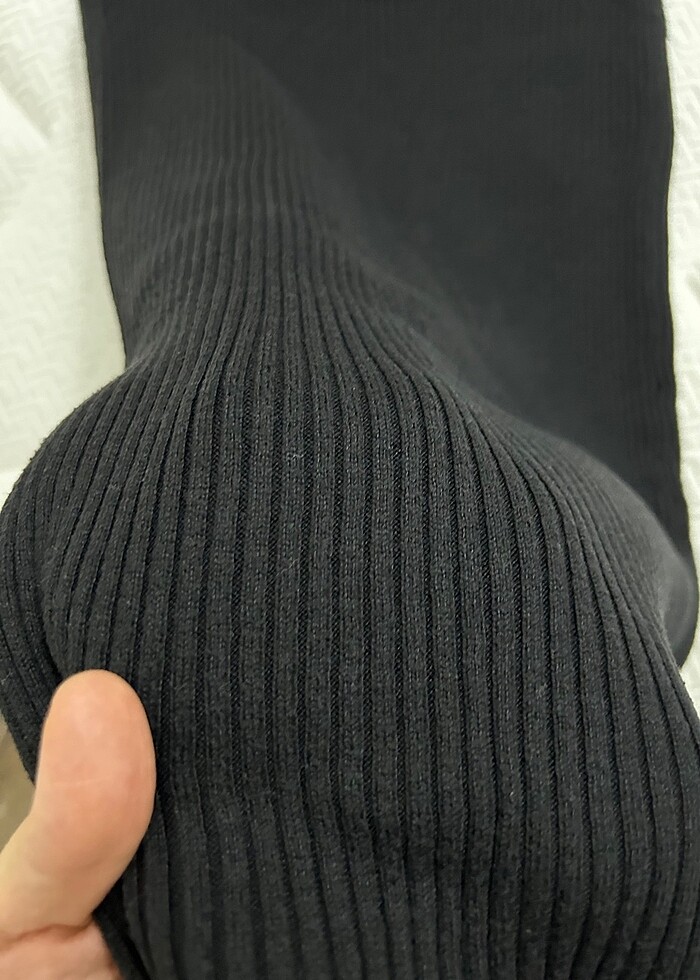 Siyah triko tunik/elbise - Görsel 3