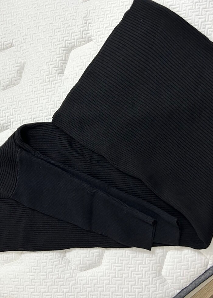 Siyah triko tunik/elbise - Görsel 4