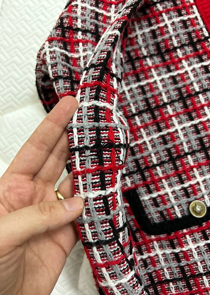 Ekoseli Hırka - Görsel 3