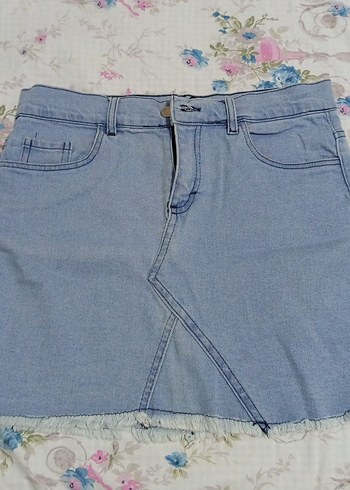 Mavi Renkli Kadın Denim Etek - Görsel 2