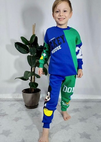 Zara Mickey temalı erkek çocuk şardonlu takım