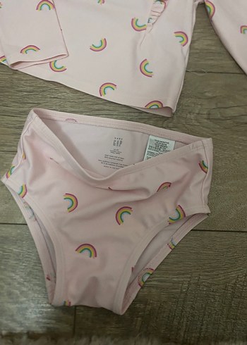 Uzun Kollu Pembe Kız Çocuk Mayo Takımı - Görsel 3