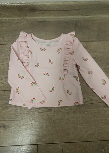 Uzun Kollu Pembe Kız Çocuk Mayo Takımı - Görsel 2