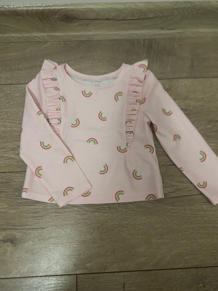 Uzun Kollu Pembe Kız Çocuk Mayo Takımı - Görsel 2