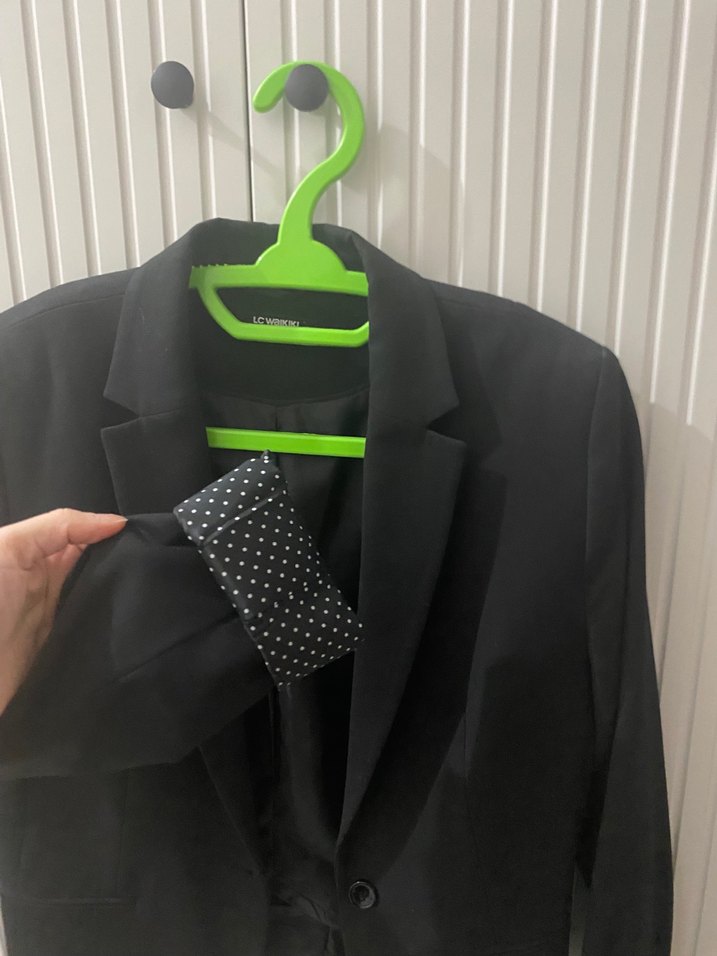 Düğmeli Siyah Kadın Blazer Ceket - Görsel 2