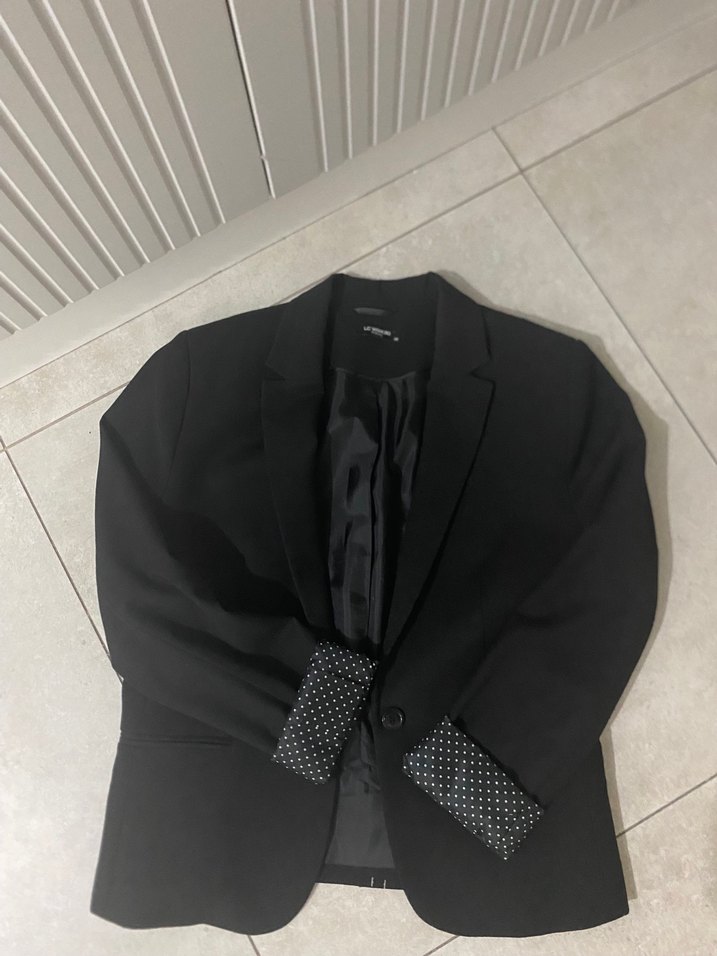 Düğmeli Siyah Kadın Blazer Ceket - Görsel 3