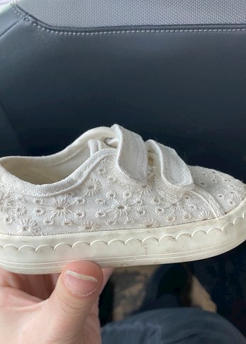 Kız Çocuk Beyaz Cırt Cırtlı Spor Ayakkabı - Görsel 2