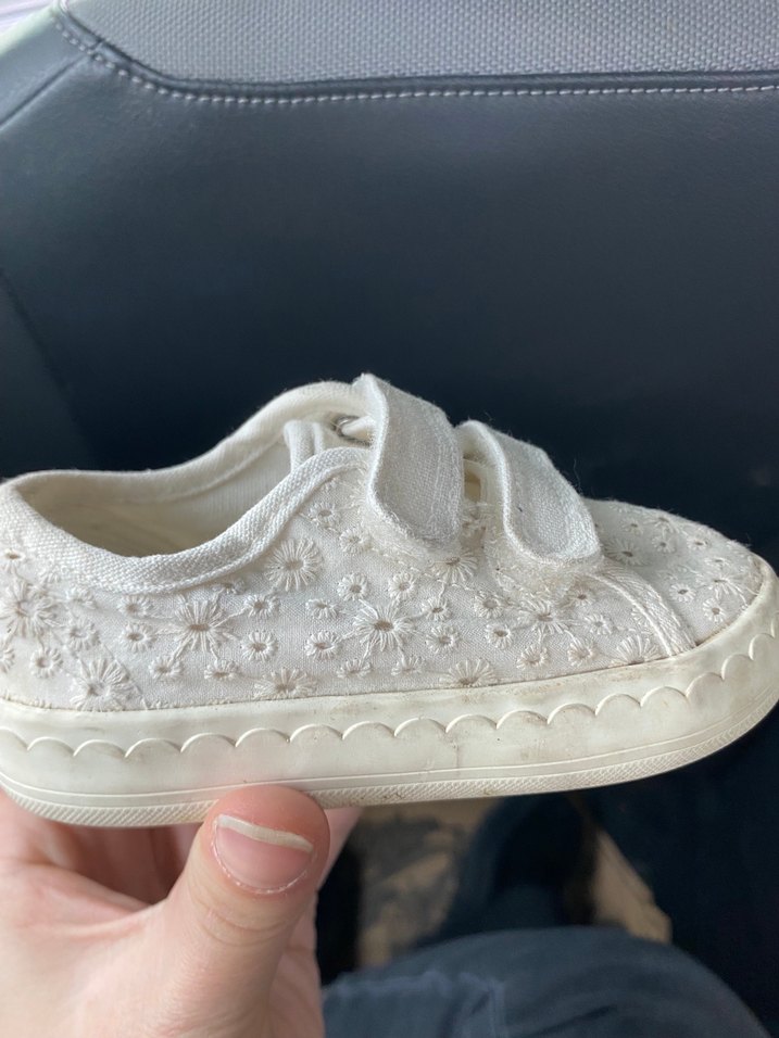 Kız Çocuk Beyaz Cırt Cırtlı Spor Ayakkabı - Görsel 2