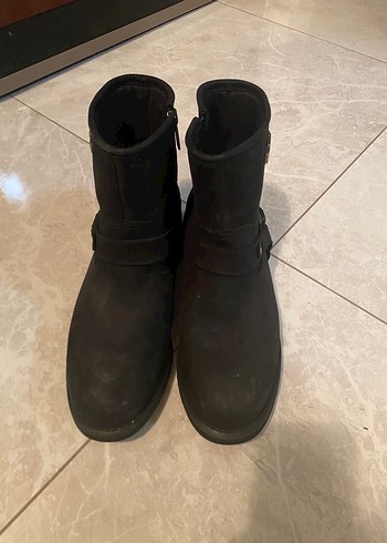 Siyah Süet Tokalı Biker Bot - Görsel 3