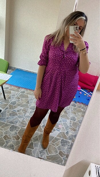 Trendyol & Milla Bordo elbise