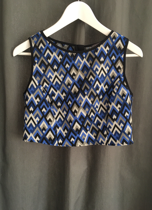 Codentry Electric Blue Crop Top