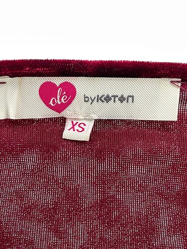 xs Beden bordo Renk Koton Bluz %70 İndirimli.