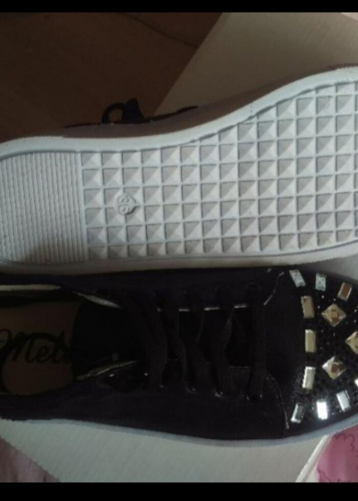 Taşlı yepyeni spor ayakkabı loafer  - Görsel 2