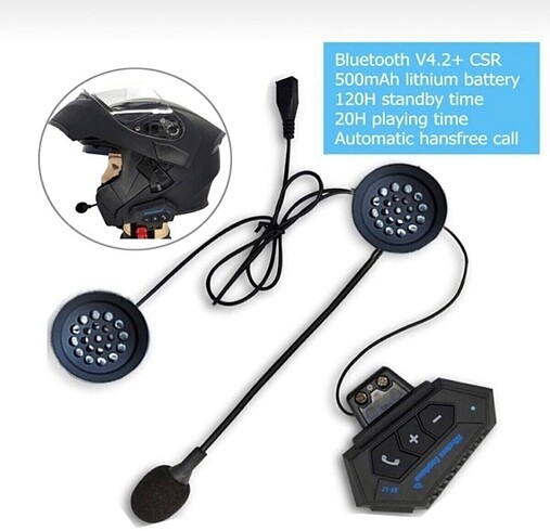 HELMET BT-12 İNTERCOM KASK KULAKLIK - Görsel 2