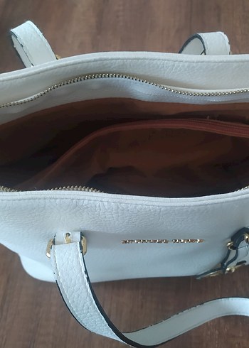 Hediye geldi. orjinal Michael Kors Beyaz Deri Kadın Çanta - Görsel 4