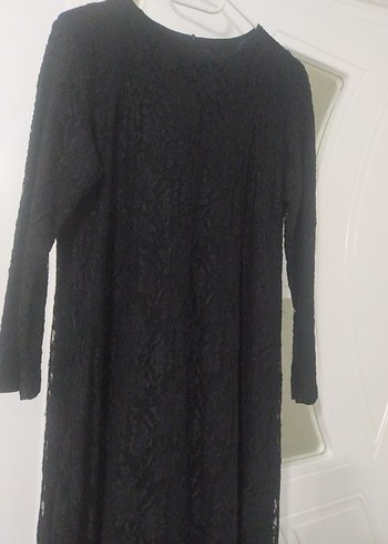 Uzun Kollu Siyah Piliseli Uzun Elbise - Görsel 5