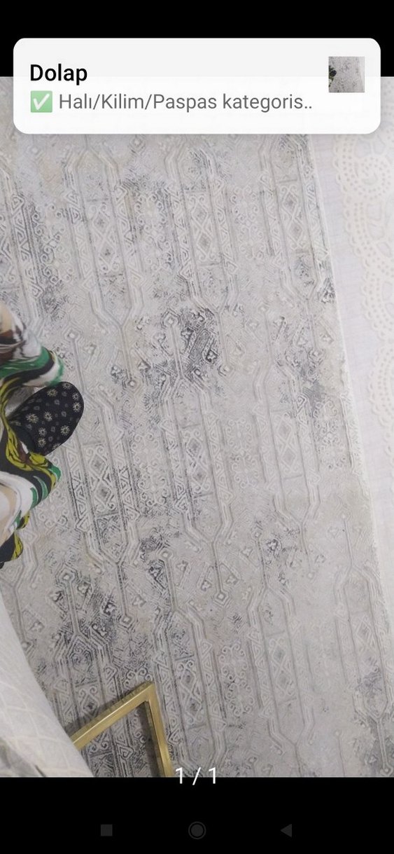 Gri Bohem Desenli Halı sopot ürün - Görsel 2