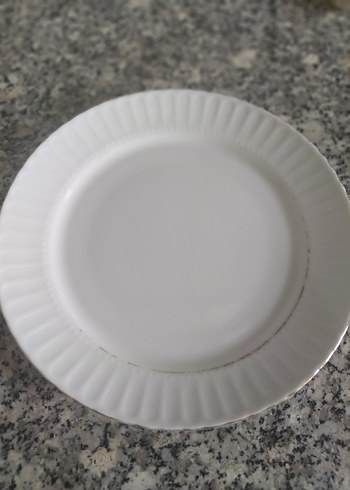 Beyaz Sarı Kenarlı Yemek Tabağı ve Kasesi - Görsel 4