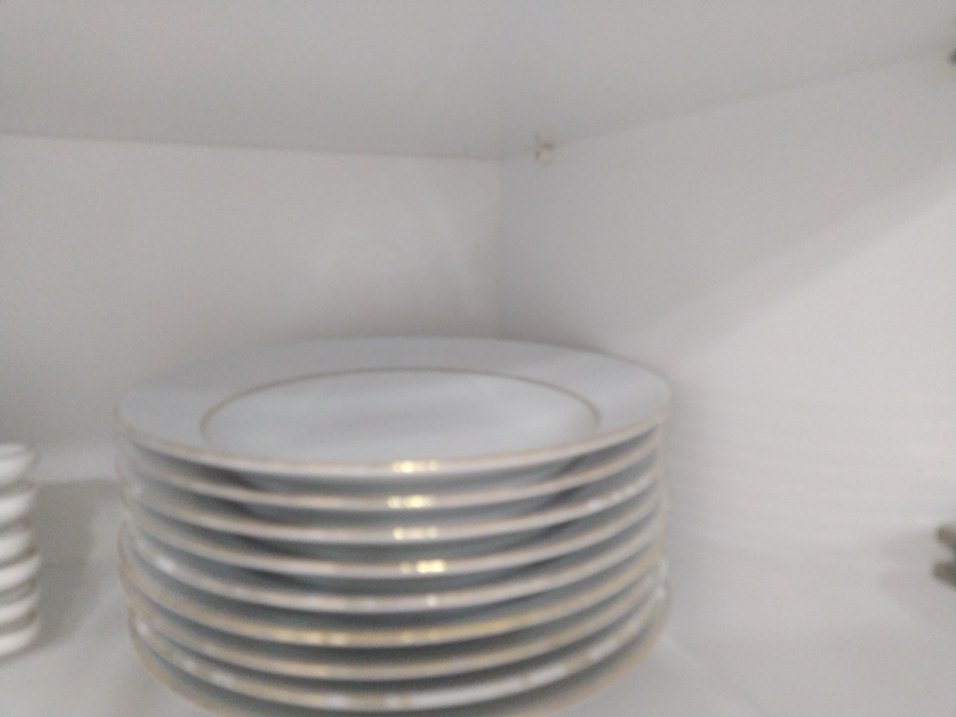 Beyaz Sarı Kenarlı Yemek Tabağı ve Kasesi - Görsel 2