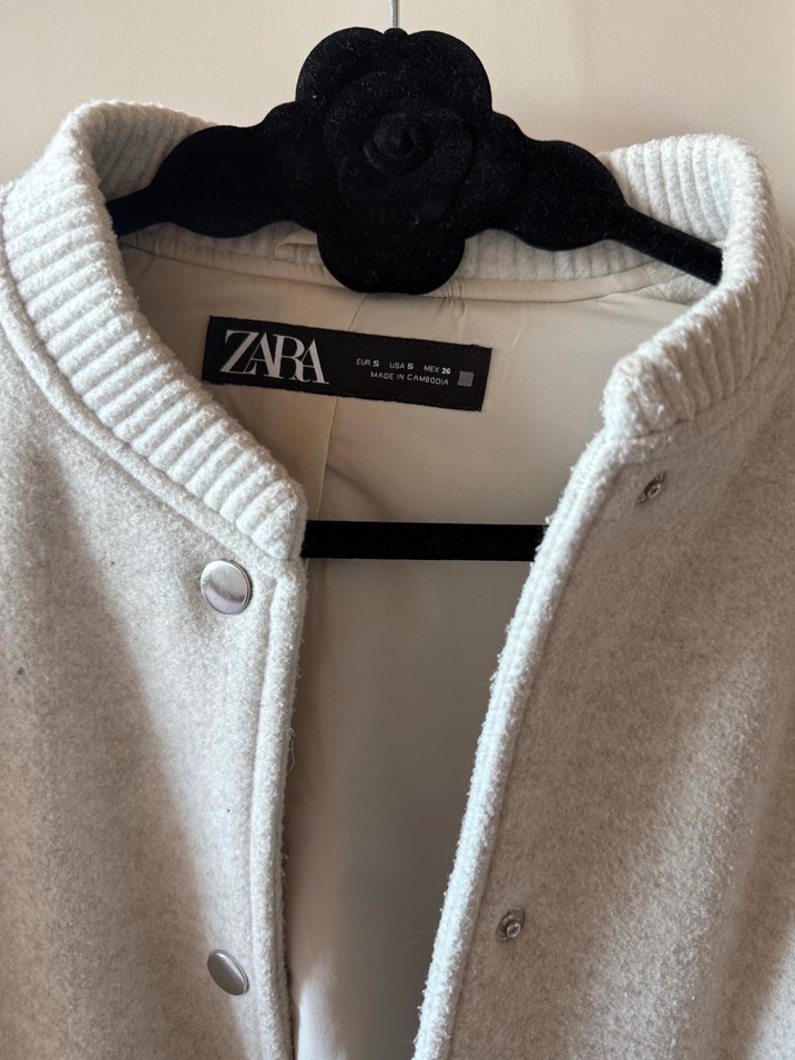 Zara Düğmeli Midi Kadın Ceket - Görsel 2