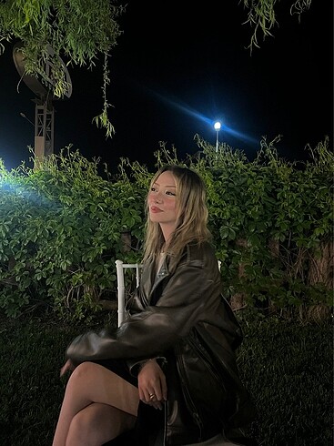 Zara deri ceket - Görsel 5