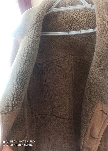 xl Beden camel Renk Bayan içi kürklü paltilo