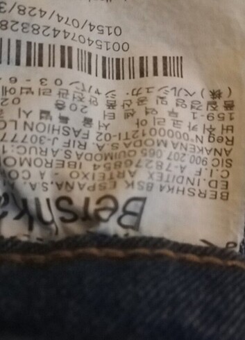 xs Beden mavi Renk Bershka skinny jean