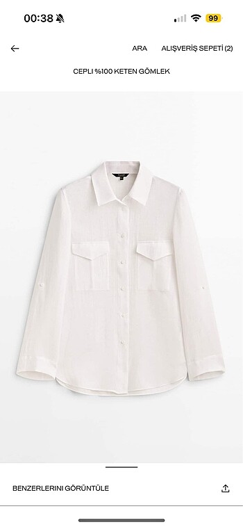 s Beden Massimo Dutti 100% keten