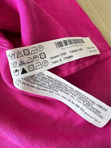 s Beden pembe Renk Massimo Dutti keten bluz