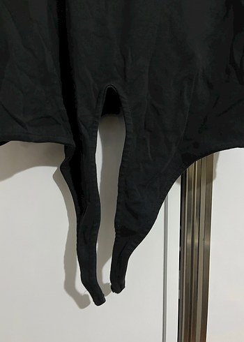 Kadın Siyah Kısa Kollu Crop Top - Görsel 2