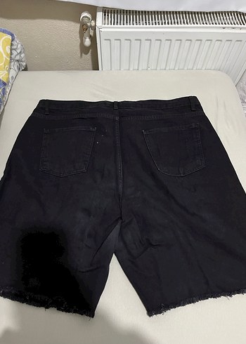 Siyah Mini Kadın Denim Şort - Görsel 4