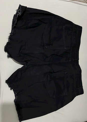 Kadın Siyah Mini Denim Şort Etek - Görsel 3