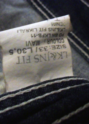 33 Beden mavi Renk Leke jeans dar paça kot size 33