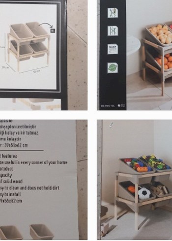 Beden gri Renk çok amaçlı Çocuk Oyuncak Düzenleyici