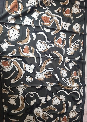 Beden Freshscarfs antrasit renk . Kahverengi desen şal