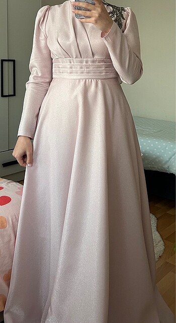 40 Beden Açık pembe Abiye