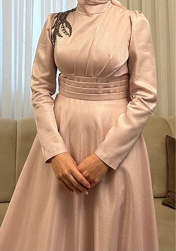 Açık pembe Abiye