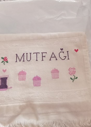 Beden beyaz Renk kanaviçe havlu hilalin mutfağı