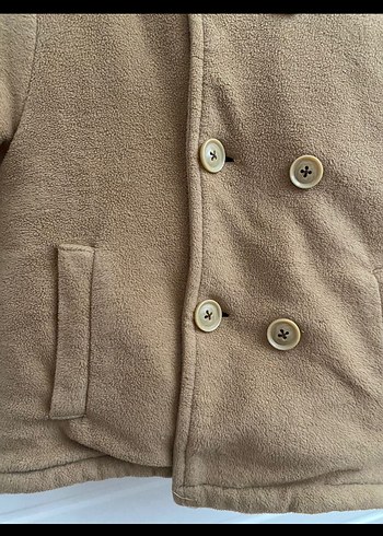 Düğmeli Kahverengi Erkek Çocuk Kabanı - Görsel 7