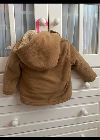 Düğmeli Kahverengi Erkek Çocuk Kabanı - Görsel 4