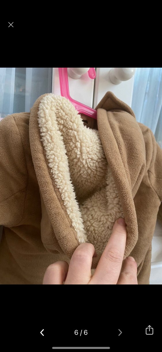 Düğmeli Kahverengi Erkek Çocuk Kabanı - Görsel 5