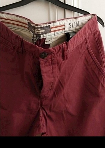 H&M Bordo Regular Fit Erkek Pantolon