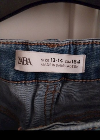 Zara Kız çocuk Mavi Midi Boy Kot Pantolon