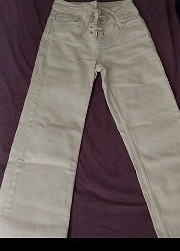 Standart Beden Beden beyaz Renk Pantolon