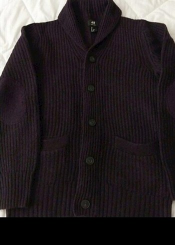 s Beden Mor Düğmeli unisex Triko Hırka